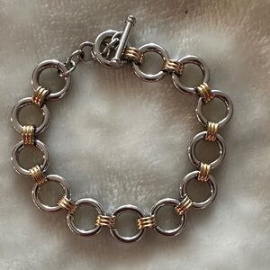 Rochett stainless steel two tone Link Bracelet